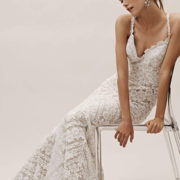 BHLDN Wedding Dress Size 10 - Picture 2 of 7